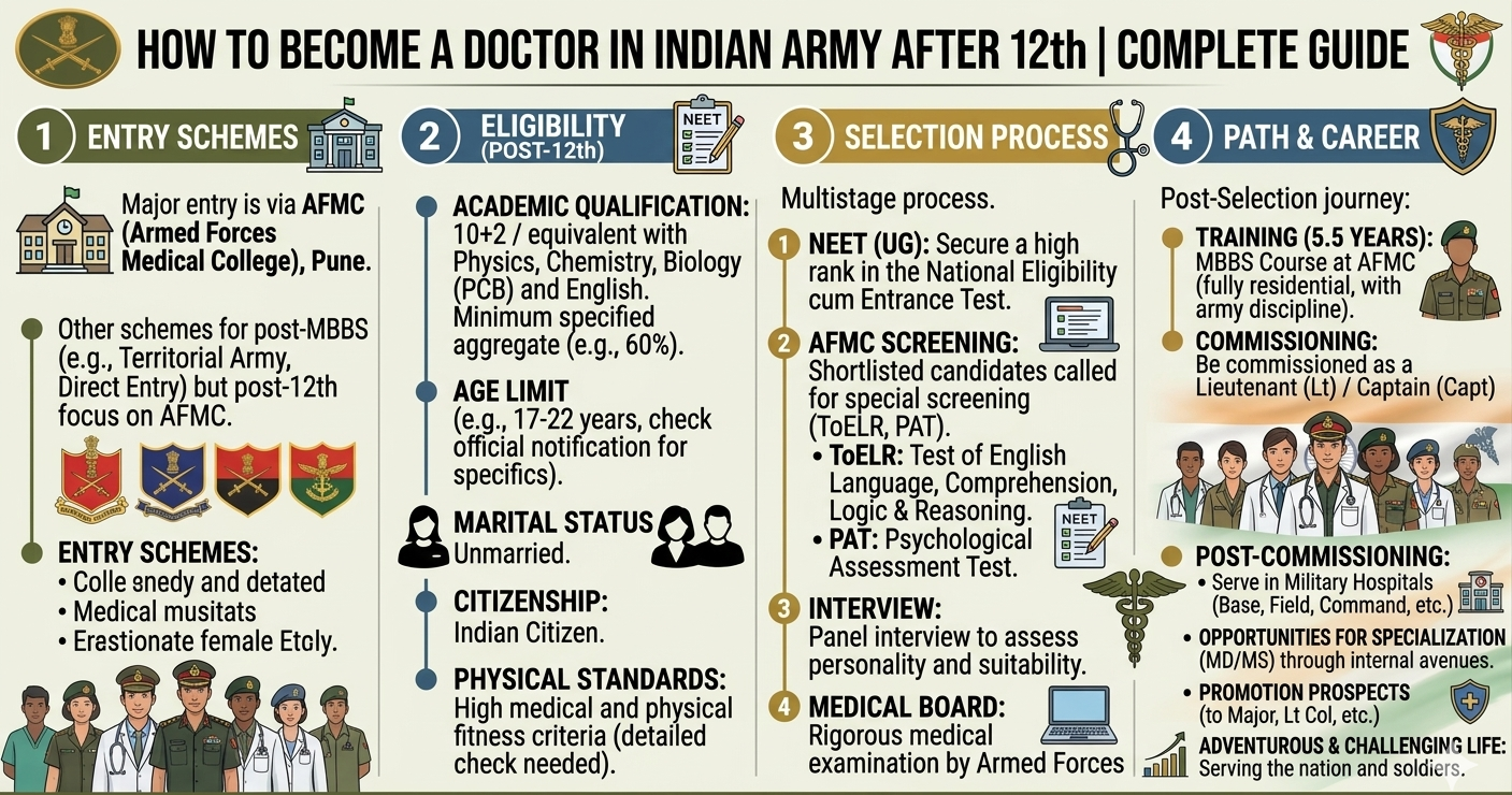 How to Become a Doctor in Indian Army After 12th