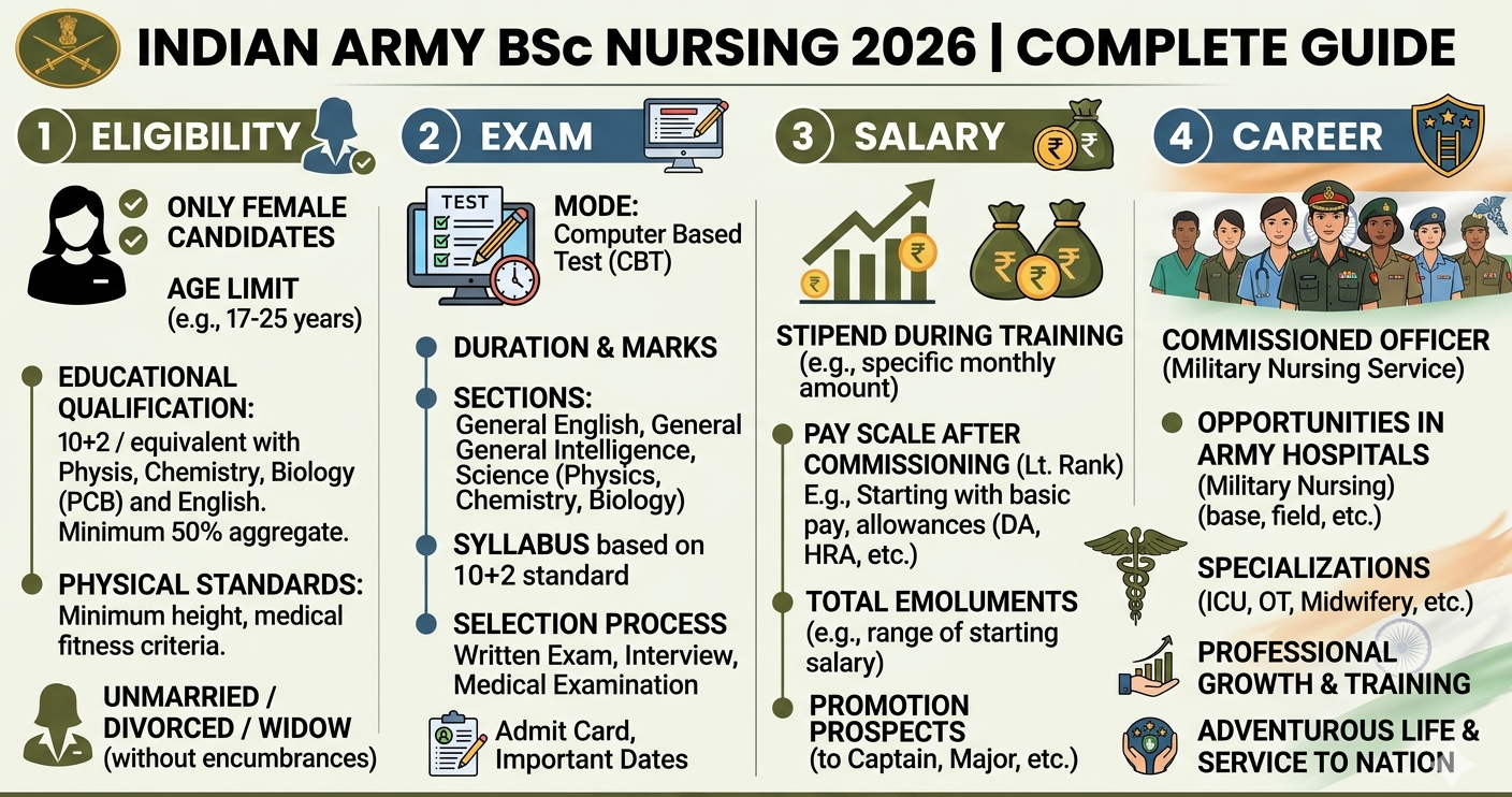 Indian Army BSc Nursing 2026 – Complete Guide