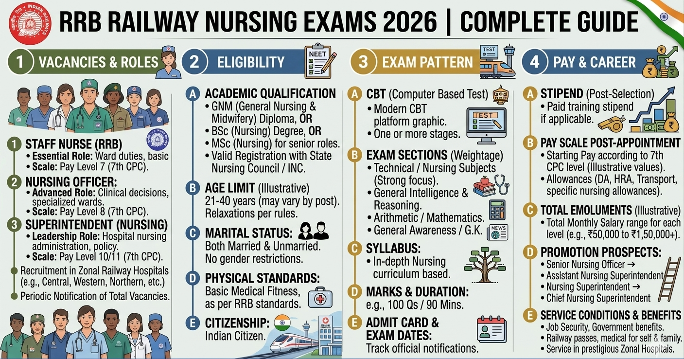 RRB Railway Nursing Exams