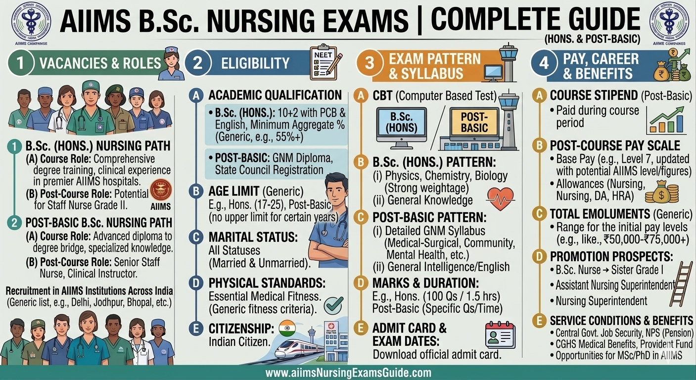 aiims bsc nursing exams hons and post basic exam complete guide